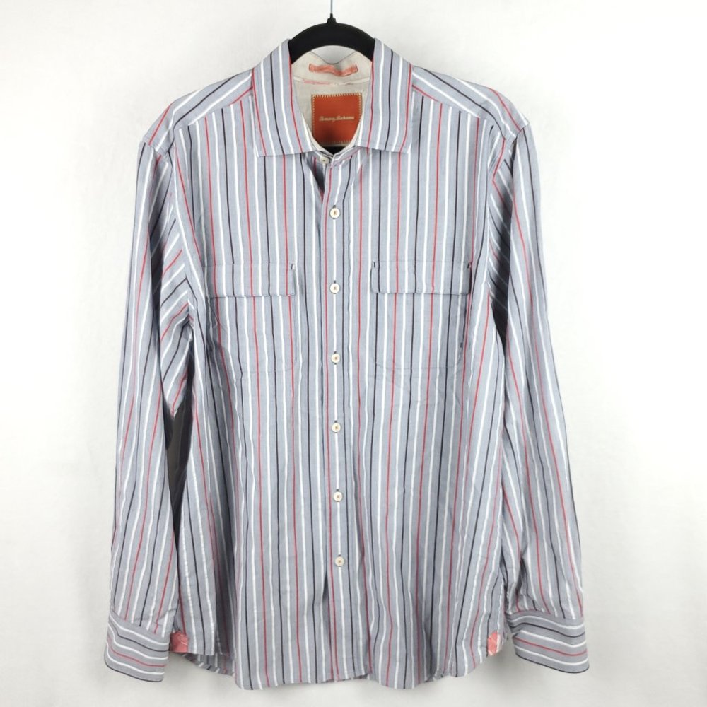TOMMY BAHAMA |  Pima Cotton Long Sleeve Button Down Shirt size L